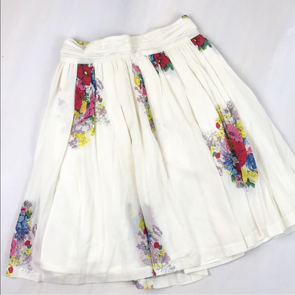 Twinkle by wenlan  floral print midi skater skirt